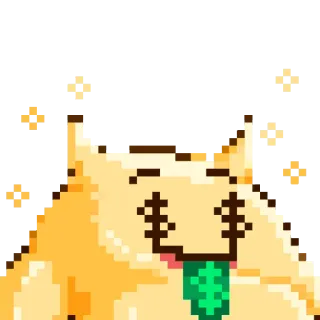 🤑 7e8b0f21 픽셀 아트, 개, 돈, 달러 기호, 부, 만화, 동물 telegram sticker