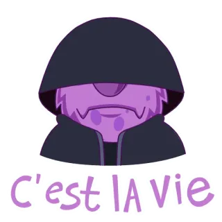 😠 b05a1122 C'est la vie francese, espressione, c'est la vie, vita, personaggio, quartiere telegram sticker
