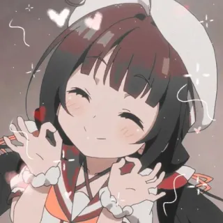 💗 7cbb3e72 аниме, девушка, мило, поза telegram sticker