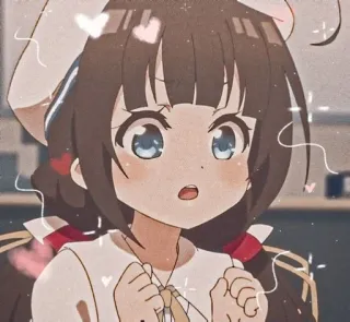 💗 acb82671 аниме девушка, мило, сердечки, анимированные, мультфильм telegram sticker