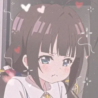 💗 c4e11c03 Аниме, Мультфильм, Милый, Сердечки telegram sticker