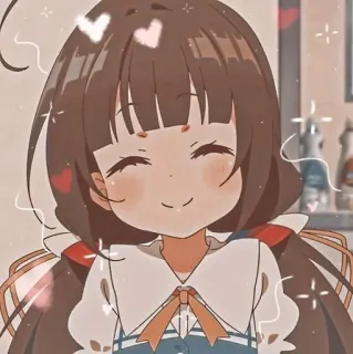 💗 d2b20488 Аниме, Мультфильм, Девушка, Мило, Каваий telegram sticker