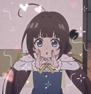 💗 e48641ad Аниме, Девушка, Милая, Персонаж, Наклейка telegram sticker