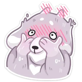 ☺️ 29b51a83 animal, dessin animé, mignon, ours, kawaii, autocollant telegram sticker