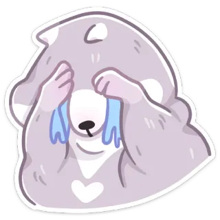 😭 4f4e9091 pleurer, triste, larmes, émotion, sentiment, chien, mignon telegram sticker