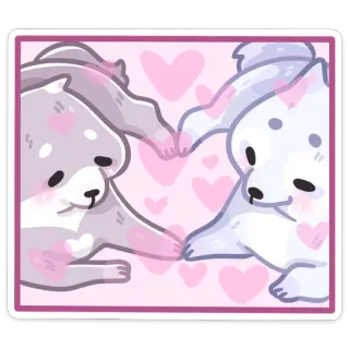 🥰 64cdfefd animal, cœur, amour, amitié, mignon, adorable telegram sticker