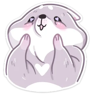 🤩 8f7db4bc chien, mignon, animal, chiot, kawaii, coeur, dessin animé, animal de compagnie telegram sticker