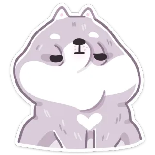 🙃 9d33dd0a chien, mignon, animal, autocollant, kawaii, animal de compagnie, coeur telegram sticker