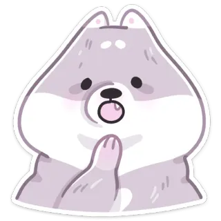 🫢 db70087d chien, animal, sticker, mignon, geste telegram sticker