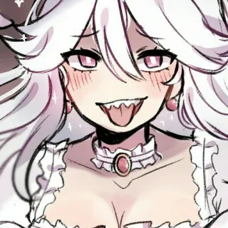 😛 3894888e Bowsette Mario Bros. 库巴姬, 粉丝作品, 电子游戏, 动漫, 卡哇伊, 可爱, 公主, 怪物女孩 telegram sticker