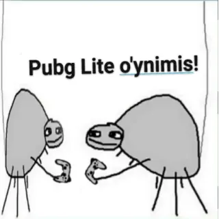 🛠 0a5f735c PUBG Lite Pubg Lite o'ynimis! Gaming, PUBG Lite, Uzbekistan, lucu, Video game, Kartun telegram sticker