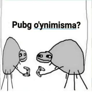 😢 dc2062a4 Pubg oynimisma? pubg, gaming, turki, lucu, meme telegram sticker