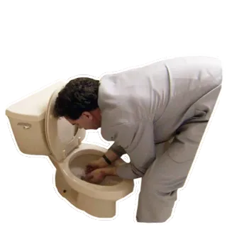 😑 7a06ed36 toilet, vomit, sick, person, bathroom, illness telegram sticker