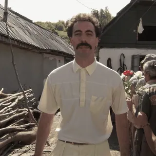 😂 0004b9fc Borat commedia, satira, baffi, attore whatsapp sticker