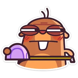 😒 75ec4b70 бобр, мультфильм, персонаж, животное, смешной, милый, наклейка telegram sticker