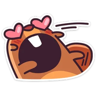 😍 89cf8d69 сердце, любовь, мультфильм, милый, животное, счастливый telegram sticker