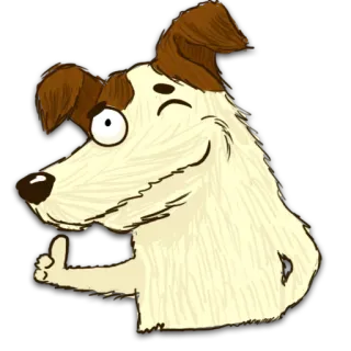👍 2d76473b chien, animal, pouce en l'air, mignon, dessin animé, amical whatsapp sticker