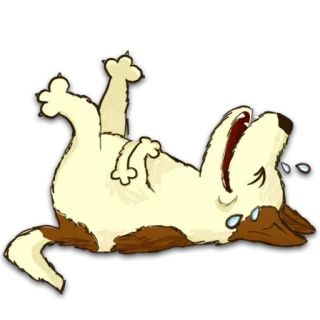 🤣 8b39f2c9 chien, triste, pleurs, épuisé, contrarié, chien dessin animé, angoissé whatsapp sticker