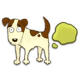 😯 f2a8bc72 chien, pet, dessin animé, animal, humour whatsapp sticker