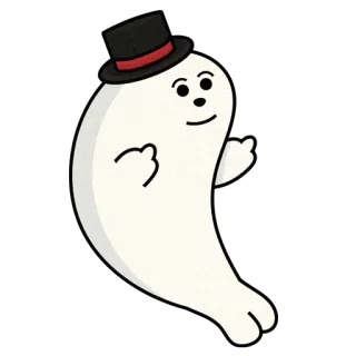 🖕 5f11693a 卡通, 海豹, 中指, 冒犯手势, 帽子, 动物, 粗鲁 telegram sticker