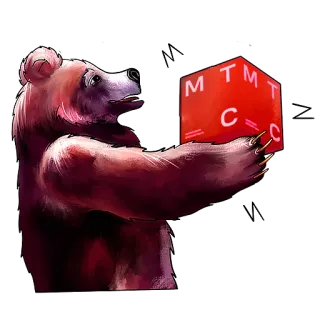 ❤️ c1ef87bf MTMTCC Bär, Würfel, Tier, Rot, MTMTCC, Cartoon telegram sticker