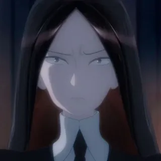 🎱 99dcdc59 Anime, Portret, Postać, Długie włosy, Poważny, Kobieta, Emocja telegram sticker