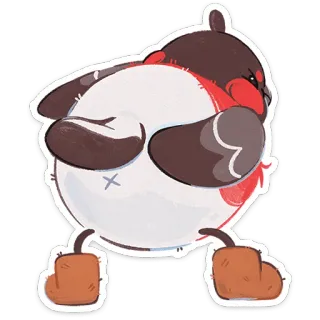 😝 049d8778 uccello, carino, animale, cartone animato, adesivo telegram sticker