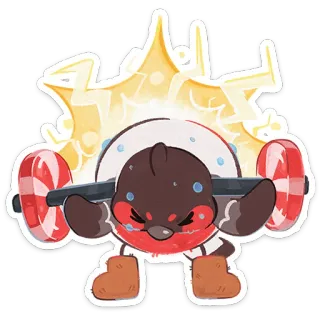 💪 b09e37f8 pokemon, adesivo, anime, illustrazione, sollevamento pesi, combattimento telegram sticker