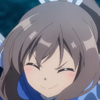 ☺️ 393ce226 animé, dessin animé, souriant, fille, joyeux whatsapp sticker