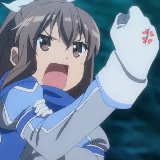 💢 ef001de1 Anime, En colère, Fille, Dessin animé, Criant whatsapp sticker