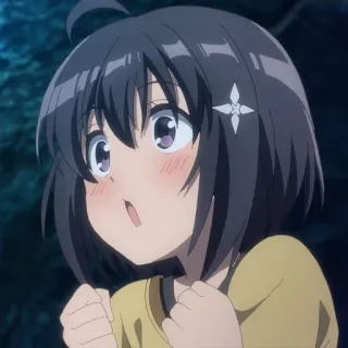 😮 fa90a2de Anime, Manga, Mignon, Féminin, Rougir, Fille Anime, Cheveux Courts whatsapp sticker