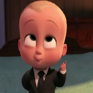 🙄 34a6d6cd The Boss Baby 보스 베이비, 만화, 아기, 정장, 넥타이 telegram sticker