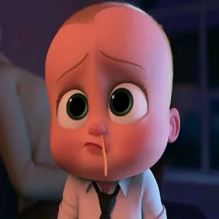 🙁 55b990ab Boss Baby The Boss Baby 만화, 아기, 보스 베이비, 웃긴 telegram sticker