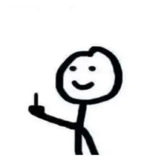 😄 709e8ff9 dedo do meio, ofensivo, boneco palito, rude, gesto whatsapp sticker