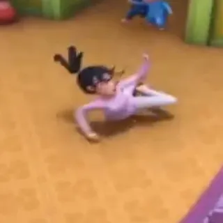 🏁 d75a5a00 Cartone animato, Ragazza, Ginnastica, Yoga, Fitness whatsapp sticker