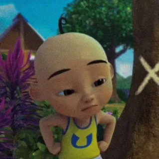 🏴 beb49e10 Upin kartun, karakter, Upin, anak-anak telegram sticker