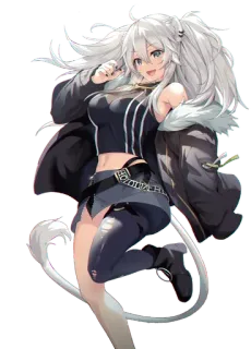 😍 7297c2bc 애니메이션 여자, 고양이 귀 소녀, 버튜버, 디지털 아트, 만화, 여자 telegram sticker