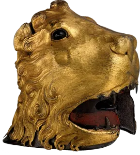 🦁 2d3771d2 helmet, gold, lion, armor, headgear, protection telegram sticker