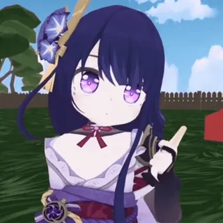 😀 750ed5dd Raiden Shogun Genshin Impact Anime, Video game, Lucu, Chibi, Raiden Shogun, Genshin Impact telegram sticker