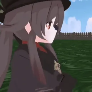 😁 7ad85cce Hu Tao Genshin Impact Anime, Video game, Karakter, Hu Tao, Genshin Impact telegram sticker