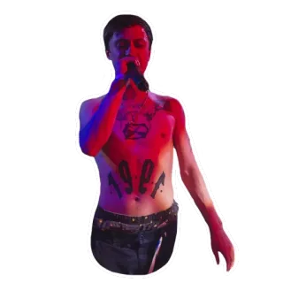 😈 701c0427 1991 Sänger, Tattoo, Mann, Musik, Auftritt telegram sticker