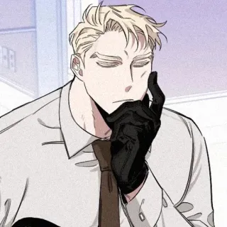 🌹 2cca343e character, man, gloves, tie, formal telegram sticker