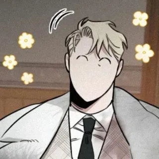 🥂 90613cf1 cartoon, character, smile, flowers, man telegram sticker