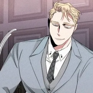 🥂 99a46652 man, suit, blonde hair, male, portrait telegram sticker