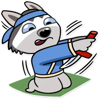 Chuck the Husky telegram stickers