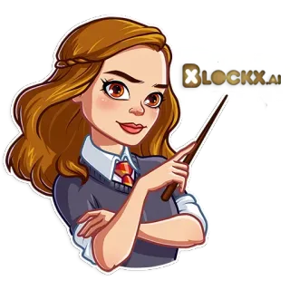😘 67f75cbe Hermione Granger Harry Potter XLOGKK.AI 巫师, 女巫, 魔法, 学校, 女孩, 卡通, 魔杖, 赫敏·格兰杰 telegram sticker