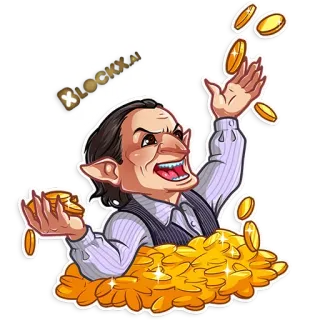 💸 d995e461 bloonik.com 黄金, 硬币, 财富, 钱, 哥布林, 贪婪, 卡通 telegram sticker
