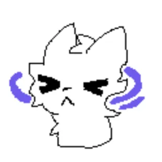 🚫 6f3422b8 고양이, 화난, 밈, 흰색, 만화 telegram sticker