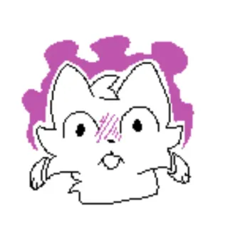 😨 92c290ac 동물, 고양이, 귀여운, 카와이, 애니메이션 telegram sticker