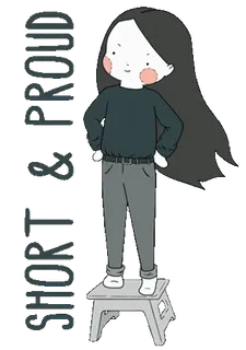 🪑 1169dca9 Proud & Sorta Strict orgulhoso, estrito, personagem, em pé, banco, desenho animado, mulher telegram sticker